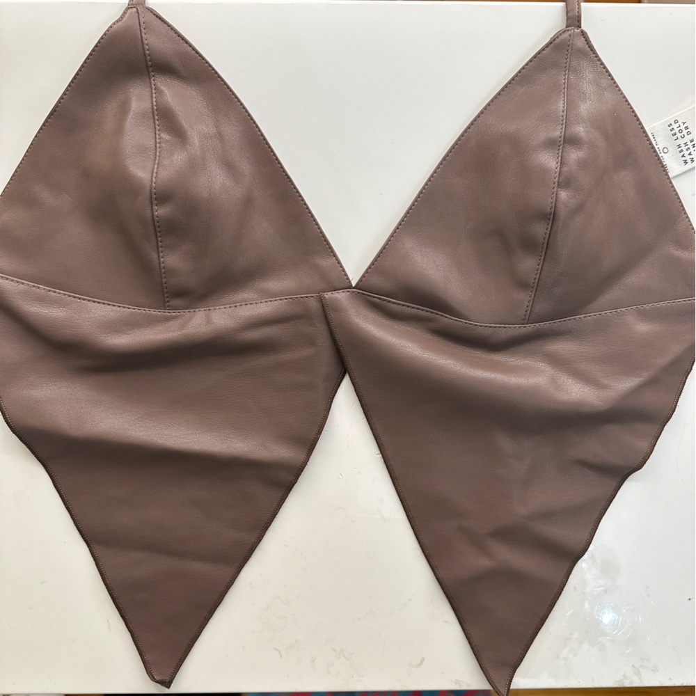 Leather Halter Tie Top
